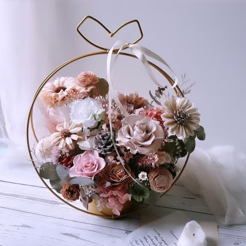 永生花 盆花 提籃 開幕賀禮 晉升賀禮