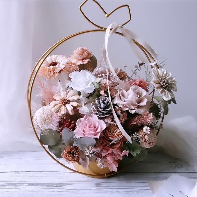 永生花 盆花 提籃 開幕賀禮 晉升賀禮