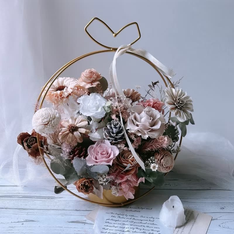 永生花 盆花 提籃 開幕賀禮 晉升賀禮