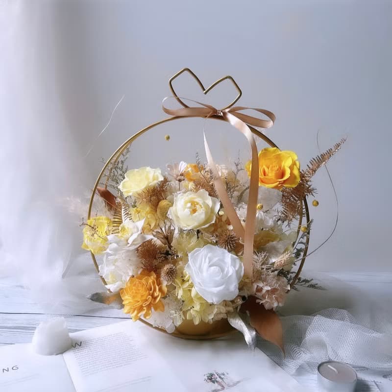 永生花 盆花 提籃 開幕賀禮 晉升賀禮