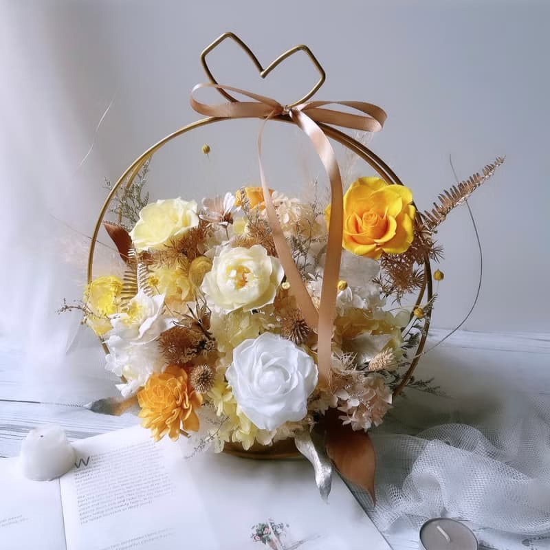 永生花 盆花 提籃 開幕賀禮 晉升賀禮