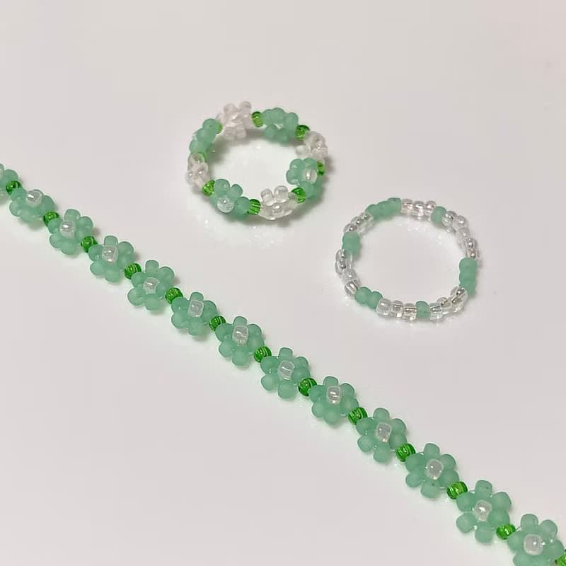 Beaded Flower Bracelet Collection 1 (13-21cm)