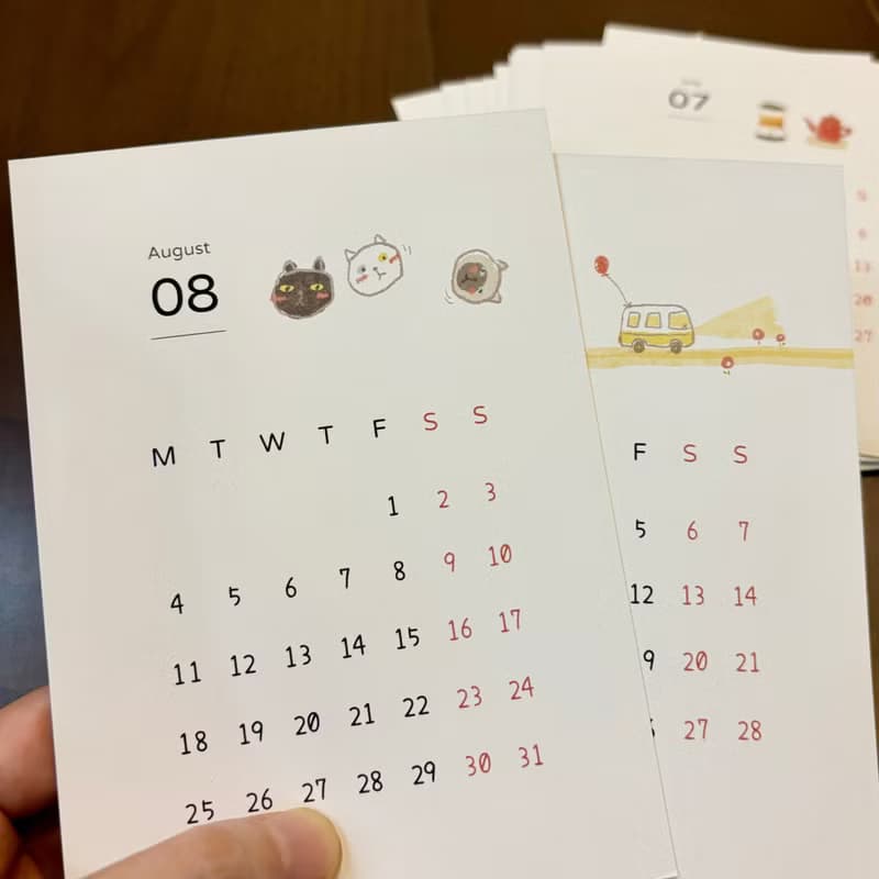 \\ 快速出貨 // 2025 插畫明信片桌曆