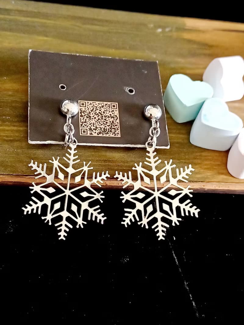 vintage jewelry  AVON 亮麗雪花片 夾式耳環