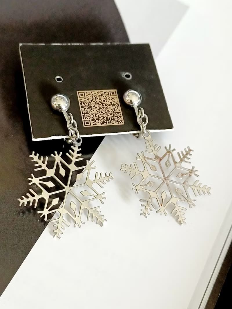 vintage jewelry  AVON 亮麗雪花片 夾式耳環