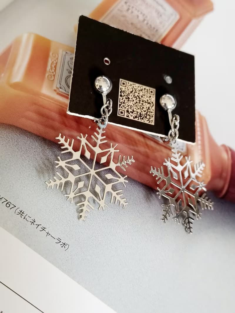vintage jewelry  AVON 亮麗雪花片 夾式耳環