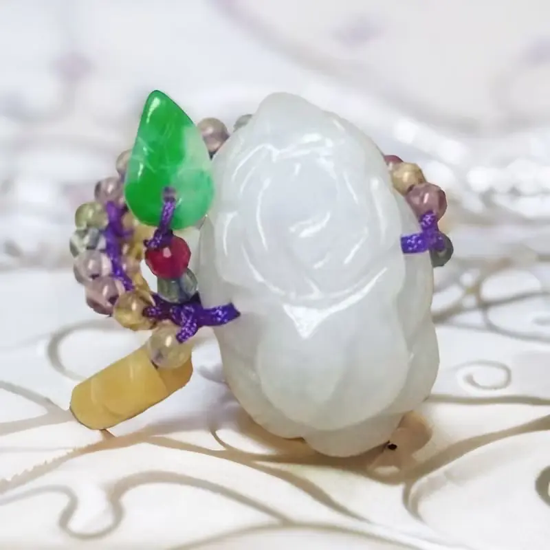 翡翠花花戒指 | 天然緬甸玉翡翠A貨 | 送禮