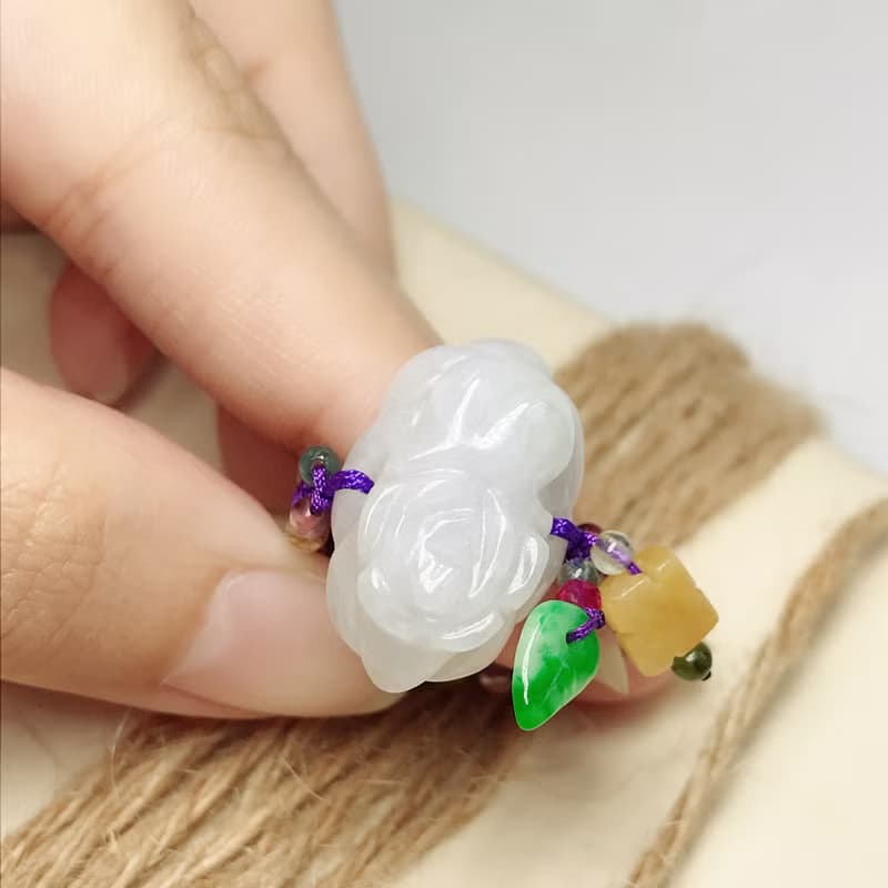 翡翠花花戒指 | 天然緬甸玉翡翠A貨 | 送禮