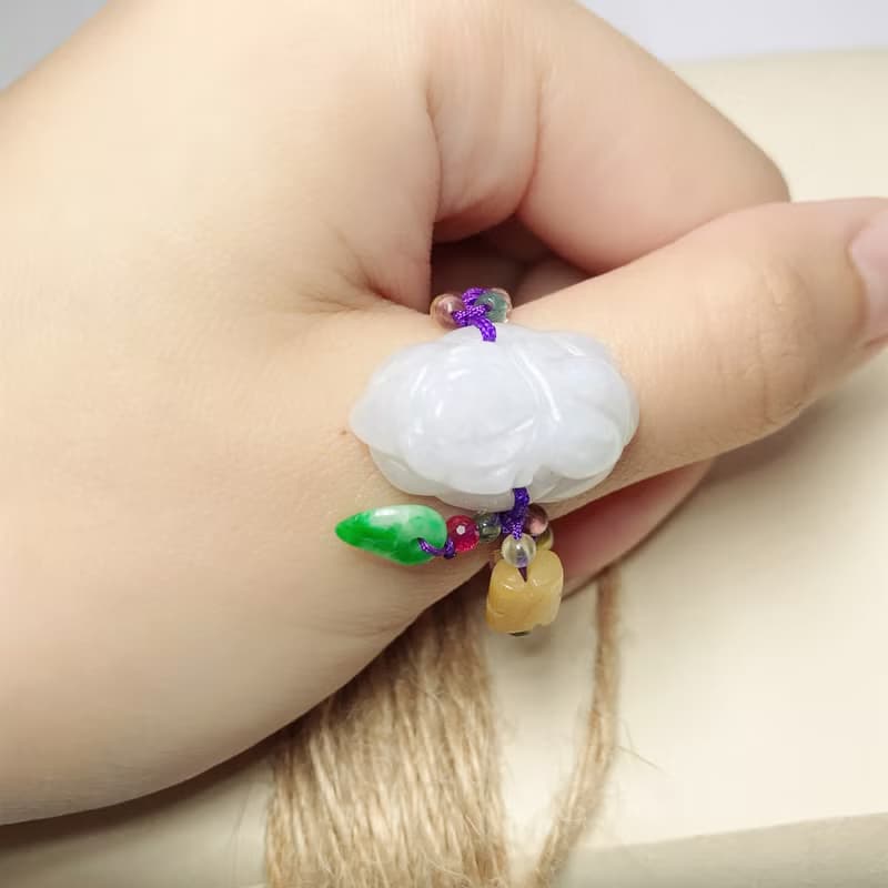 翡翠花花戒指 | 天然緬甸玉翡翠A貨 | 送禮