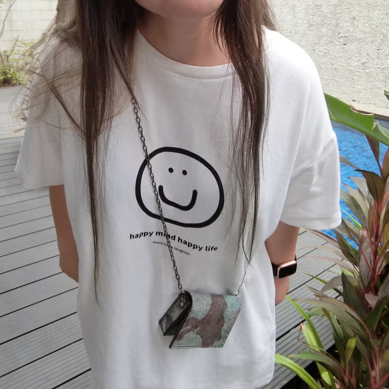 義大利霧蠟迷彩植鞣牛皮裝可愛卡片鏈條斜背小廢包  情人節 七夕