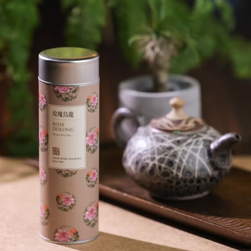 嶢陽茶行 | 玫瑰烏龍茶 三角立體茶包(14包入) 繽紛高罐
