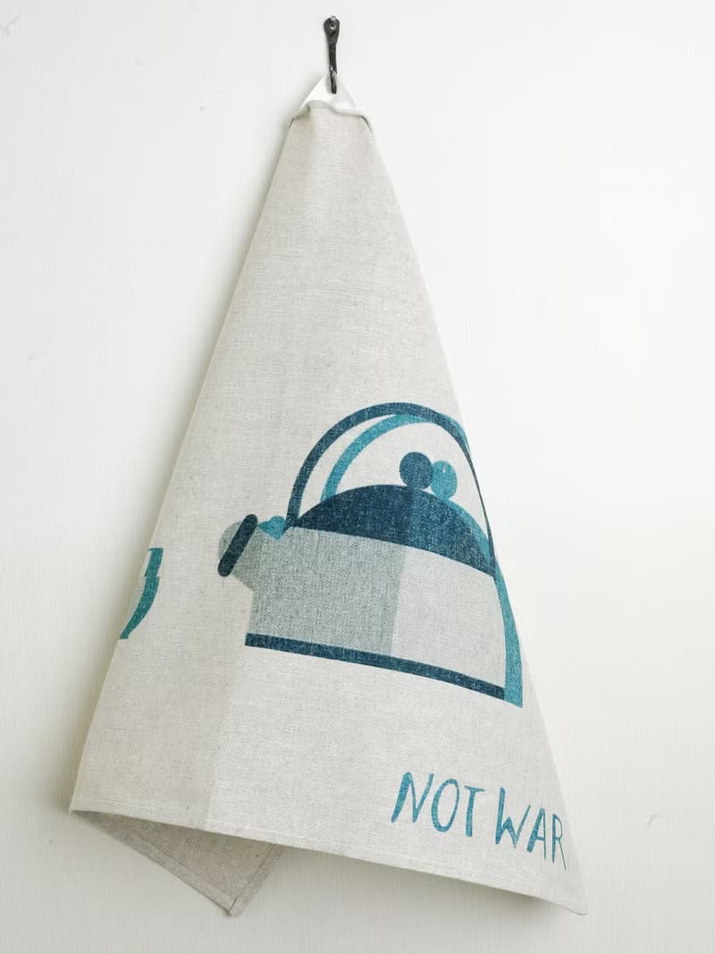 提花毛巾套裝 3 亞麻茶巾 23 x 18 英寸 60 x 47 厘米掛環