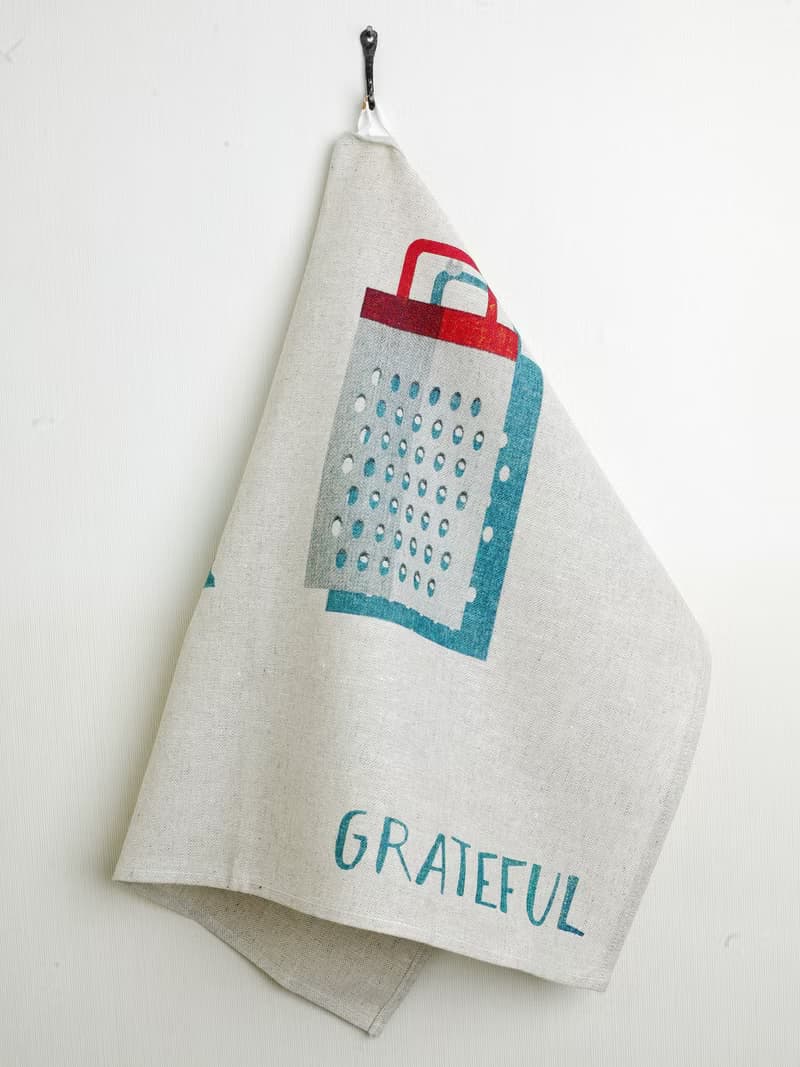 提花毛巾套裝 3 亞麻茶巾 23 x 18 英寸 60 x 47 厘米掛環