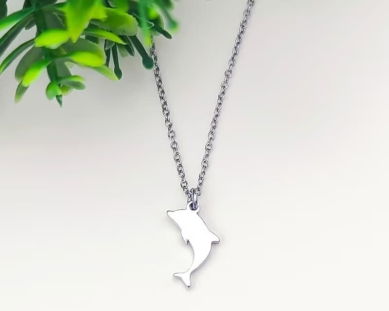 迷你海豚項鍊(小朋友可戴) -迷你動物剪影系列-抗敏