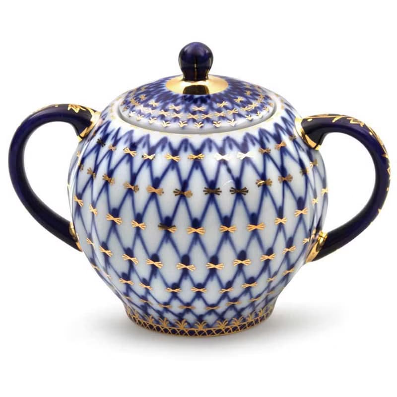 經典網紋系列-鈷藍22K金手工-20件午茶禮組