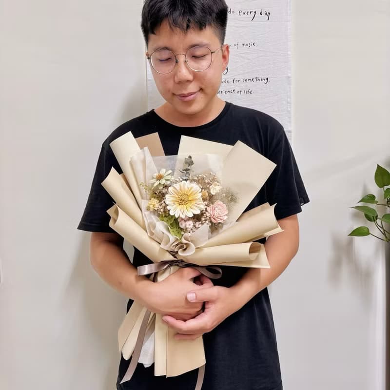 森林系 乾燥花束 畢業花束