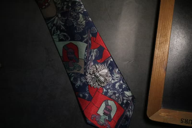 紅藍配色騎士風格領帶復古花紋紳士necktie