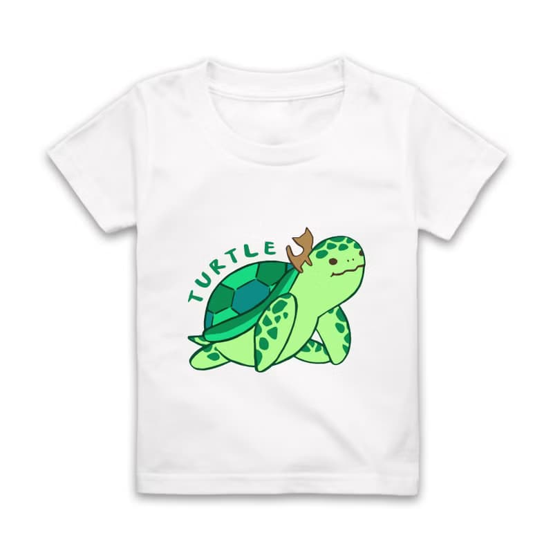 字母T-TURTLE短袖T恤-白