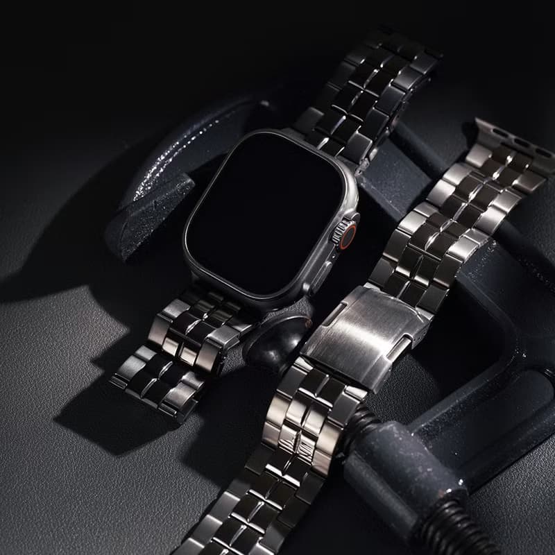 Apple watch - 雙向方塊鈦金屬 蘋果專用錶帶