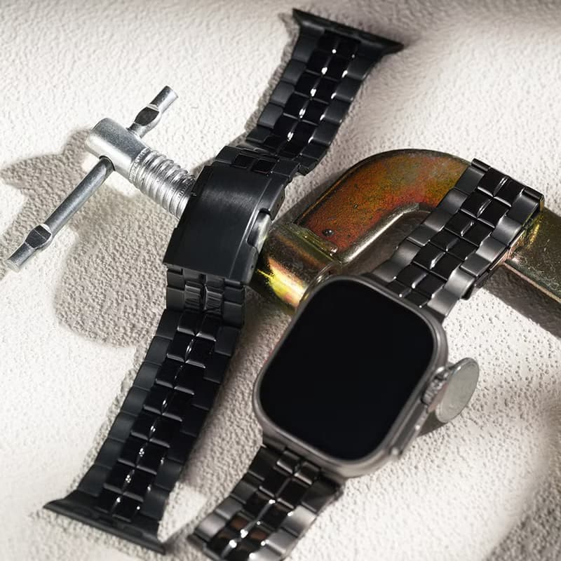 Apple watch - 雙向方塊鈦金屬 蘋果專用錶帶