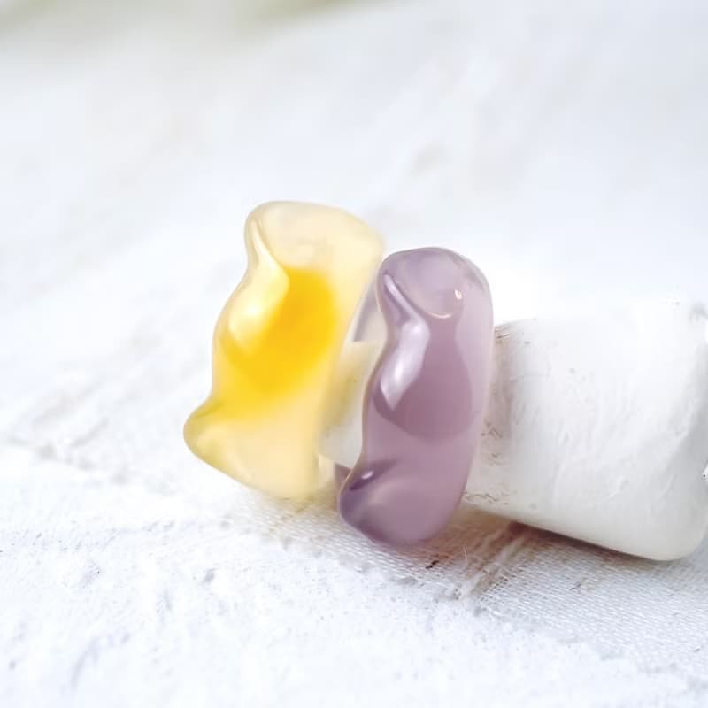 貓貓元寶 天然瑪瑙石手工雕刻戒指 潤透小精品