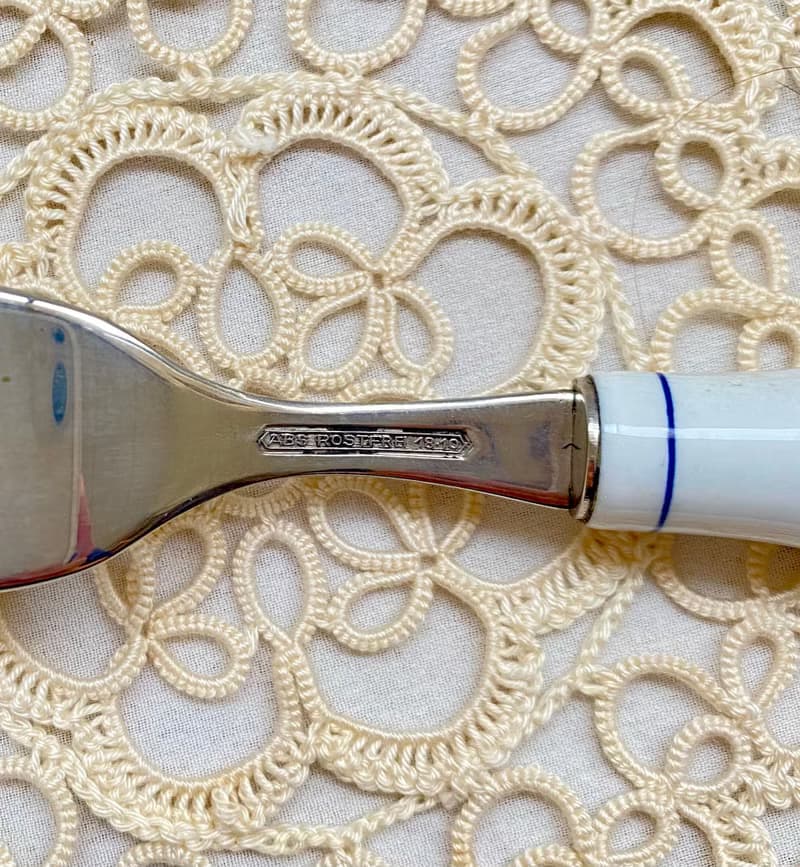 【好日戀物】德國DDR 洋蔥圖案陶瓷柄不銹鋼叉子餐具系列儀式感