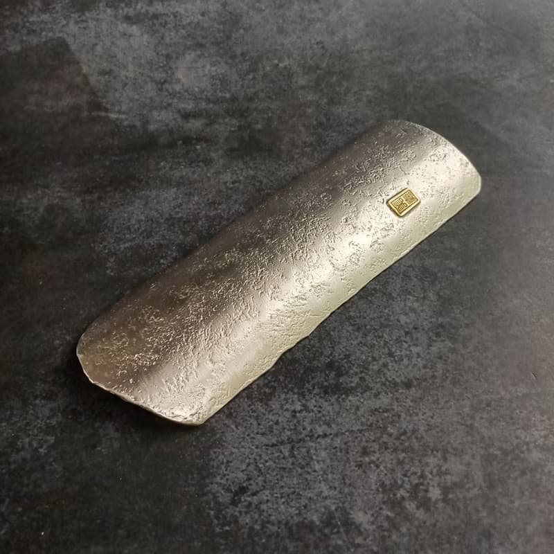 侘寂素雅-手製純錫岩紋茶則