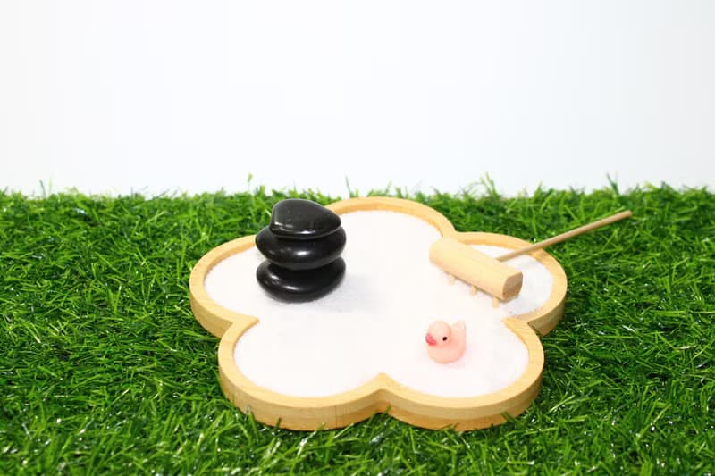 DIY手作材料包 居家迷你禪庭園 枯山水 花花款(含教學電子檔)