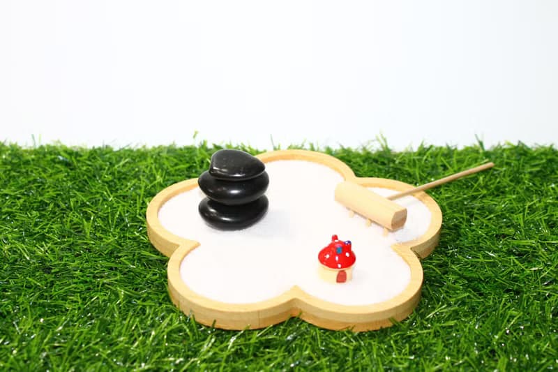 DIY手作材料包 居家迷你禪庭園 枯山水 花花款(含教學電子檔)