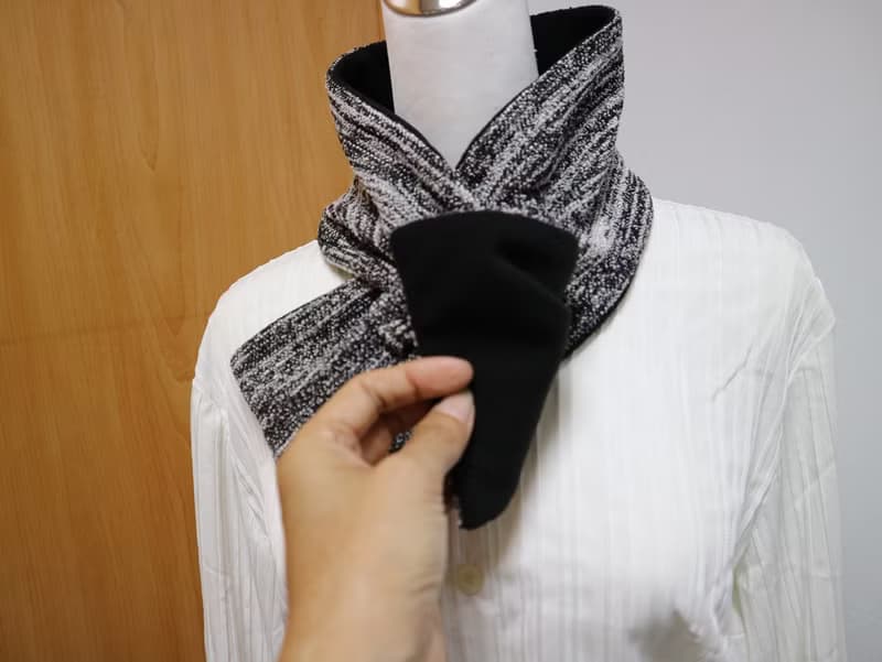 可調式短圍巾.scarf 保暖圍脖 雙面雙色 大人.小孩均適用