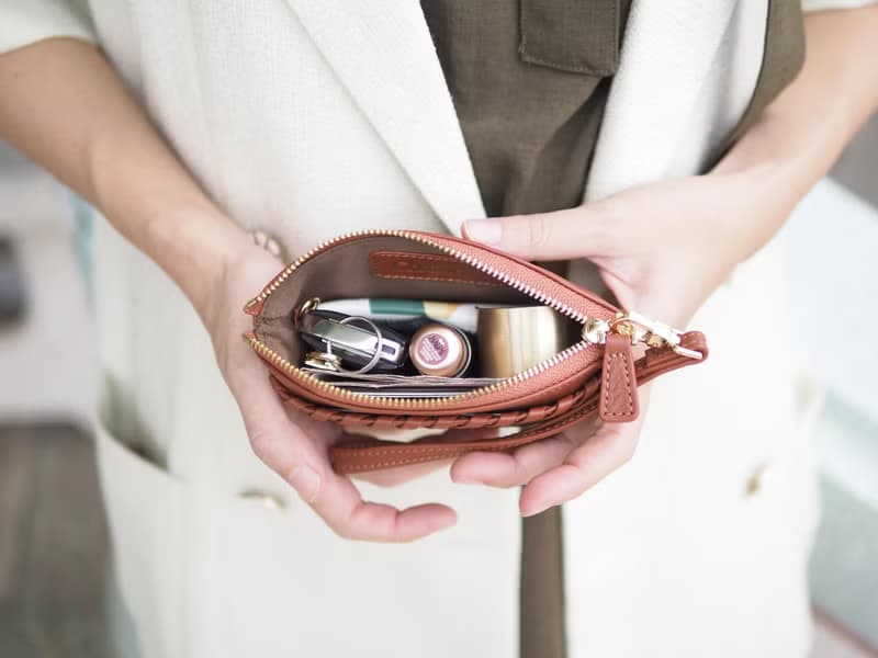 Pie (Brick) :  Multi-purpose bag, Leather wallet, pouch , Soft leather