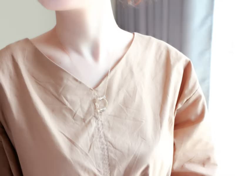 14kgf- twist ring crystal quartz (special cut)2way necklace