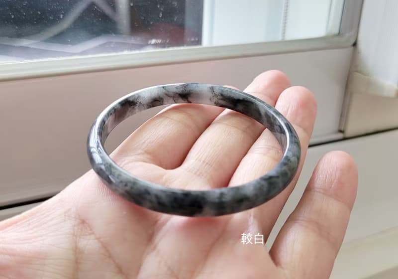 【親翠】天然翡翠 冰烏雞全透水墨兒童47mm手鐲