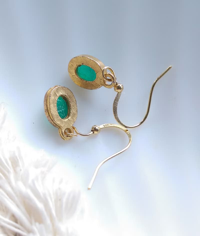 Vintage Jewelry 西洋古董飾品 聖甲蟲 小耳墜 耳勾針 針式耳環