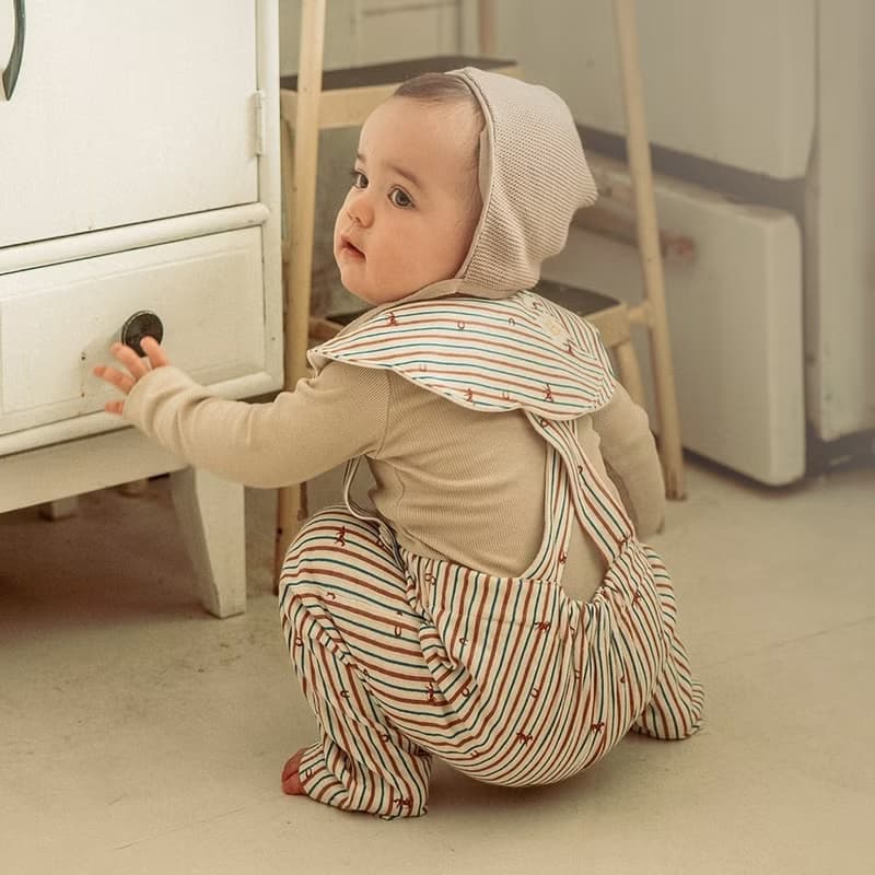 新色上市 日本彌月禮【圍兜兜 吊帶褲80】男女寶寶 有機棉