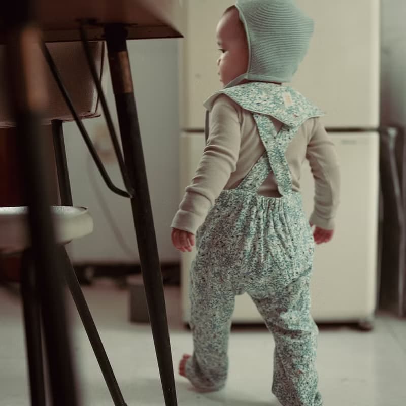 新色上市 日本彌月禮【圍兜兜 吊帶褲80】男女寶寶 有機棉