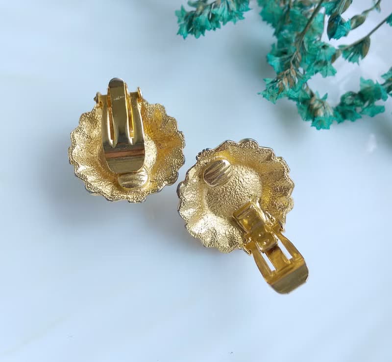 Vintage Jewelry 西洋古董飾品 優雅成熟風格 仿珠 夾式耳環