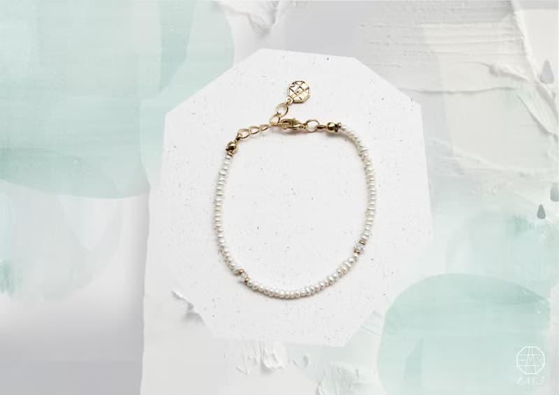 3月誕生石-Aquamarine海水藍寶珍珠系列手鍊