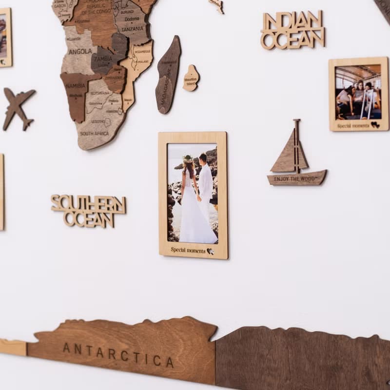 木質相框 家庭辦公室牆壁裝飾 新公寓禮物 牆壁藝術