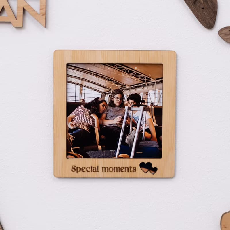 木質相框 家庭辦公室牆壁裝飾 新公寓禮物 牆壁藝術