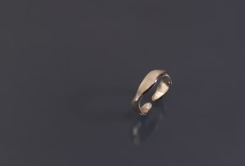 線條系列-水線條925銀開口戒