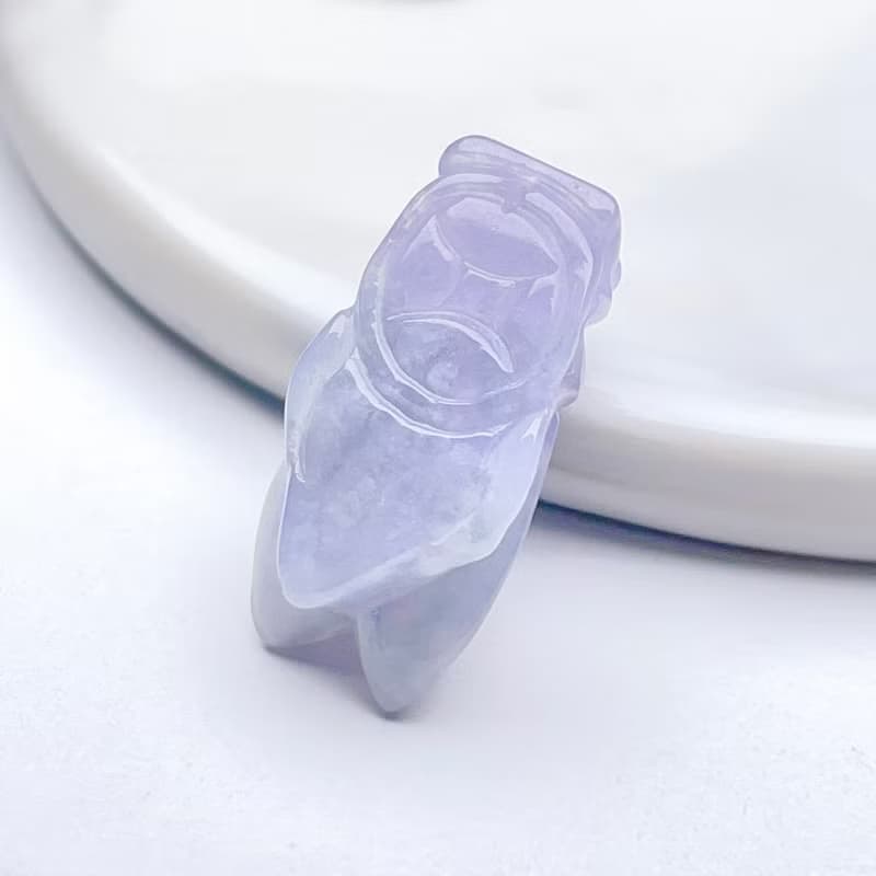 【一鳴驚人】紫羅蘭翡翠玉蟬 | 天然緬甸玉翡翠A貨 | 送禮