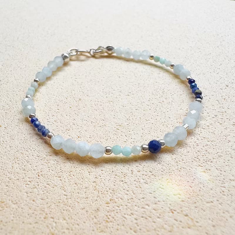 Found.Myth 提升自信 天然海藍寶 天河石 青金石 925純銀手鍊