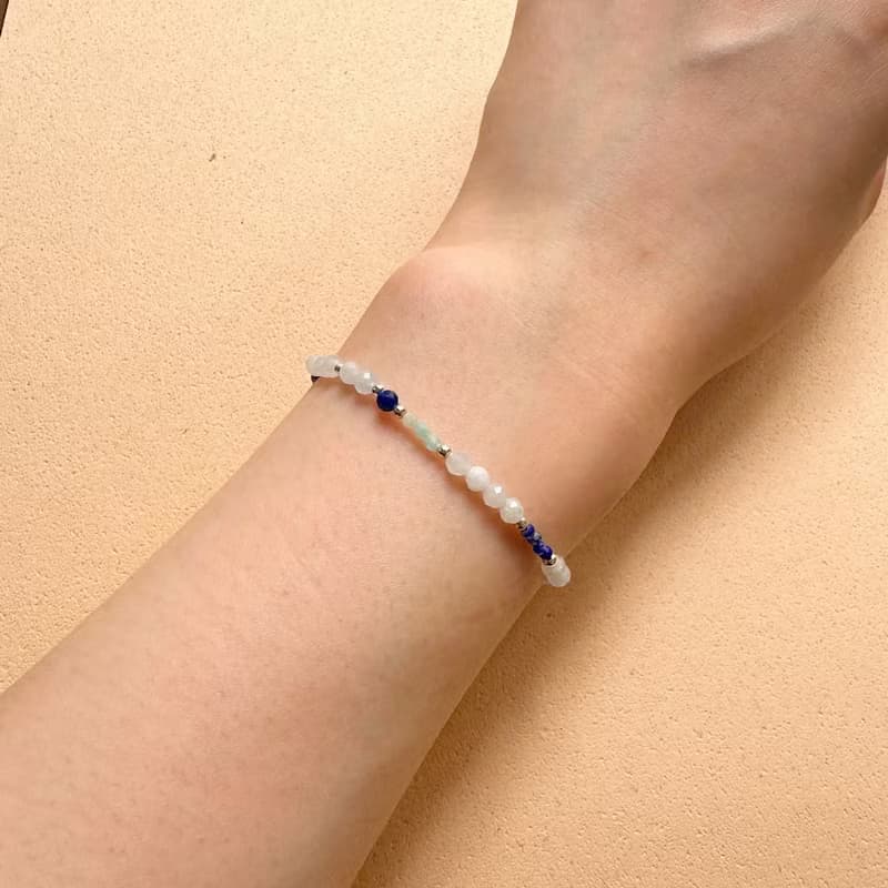 Found.Myth 提升自信 天然海藍寶 天河石 青金石 925純銀手鍊