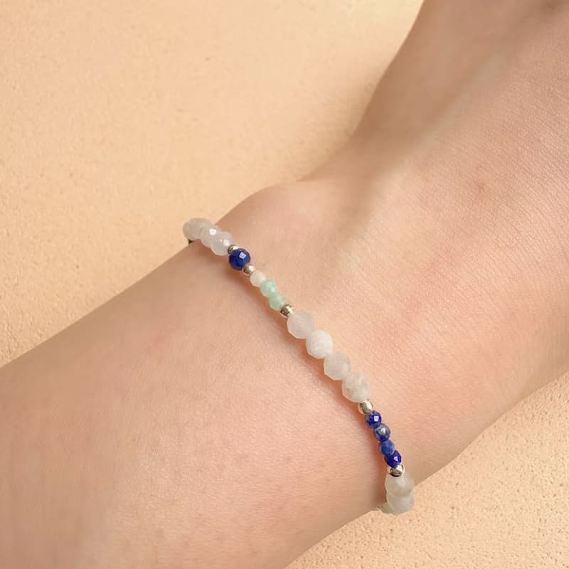 Found.Myth 提升自信 天然海藍寶 天河石 青金石 925純銀手鍊