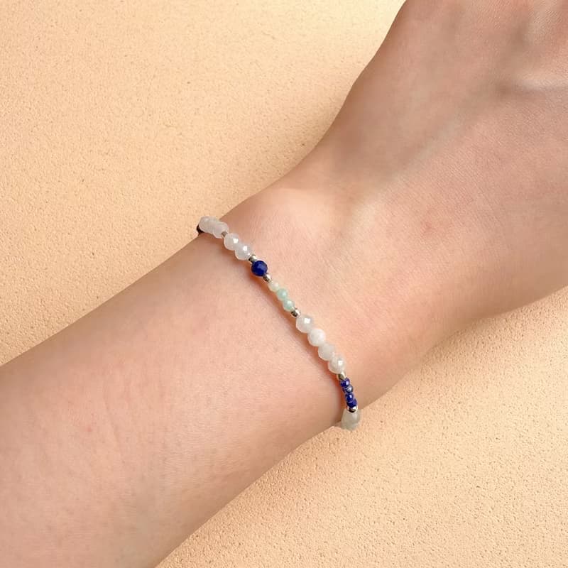 Found.Myth 提升自信 天然海藍寶 天河石 青金石 925純銀手鍊