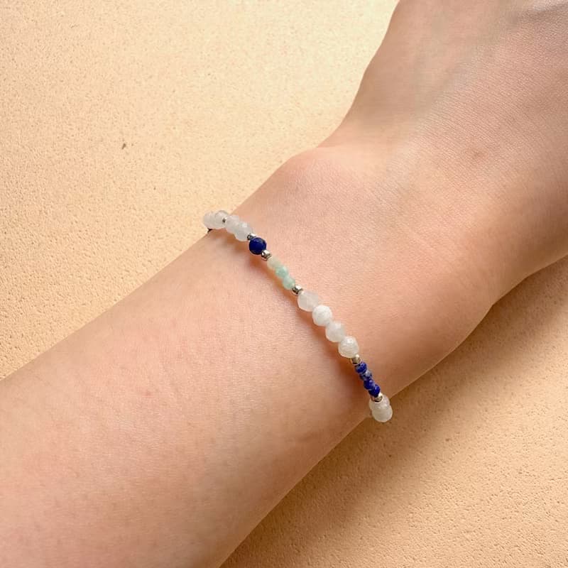 Found.Myth 提升自信 天然海藍寶 天河石 青金石 925純銀手鍊