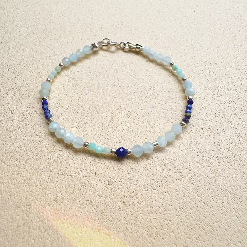 Found.Myth 提升自信 天然海藍寶 天河石 青金石 925純銀手鍊