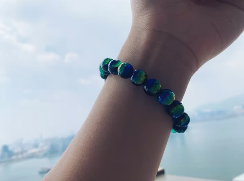 【琉璃系列】10MM三色彩箔琉璃珠手鍊