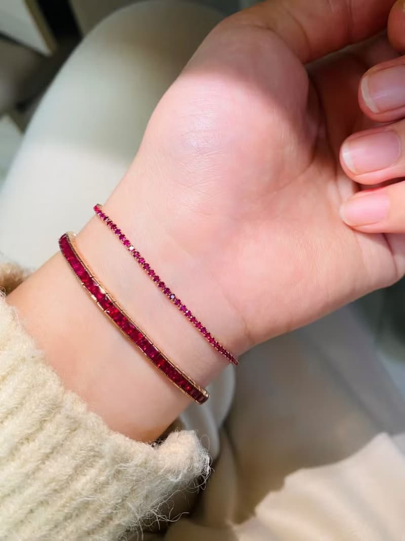 錢途無量火運開運小紅繩招財鴿血紅寶石剛玉天然石18k金手鍊手鏈